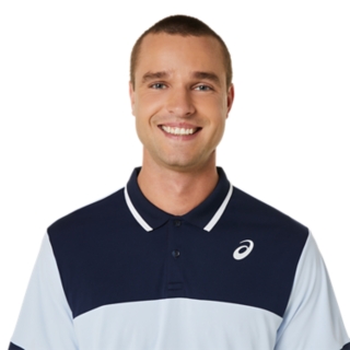 MEN COURT POLO SHIRT SOFT SKY/MIDNIGHT