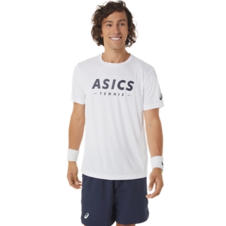 COURT TENNIS GRAPHIC TEE Men Brilliant White Herren Oberteile mit kurzen Armeln ASICS DE