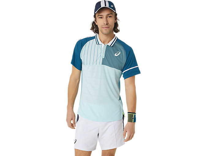 Image 1 of 10 of Homme Aquamarine MEN MATCH POLO-SHIRT T-shirts manches courtes hommes