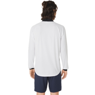 MEN\'S COURT LONG SLEEVE 1/2 ZIP TOP | Brilliant White | Long Sleeve Shirts  | ASICS