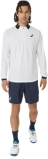 MEN'S COURT LONG SLEEVE 1/2 ZIP TOP | Brilliant White | Long