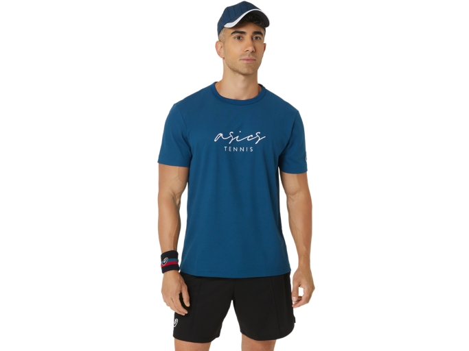 Asics t cheap shirt junior deepblue