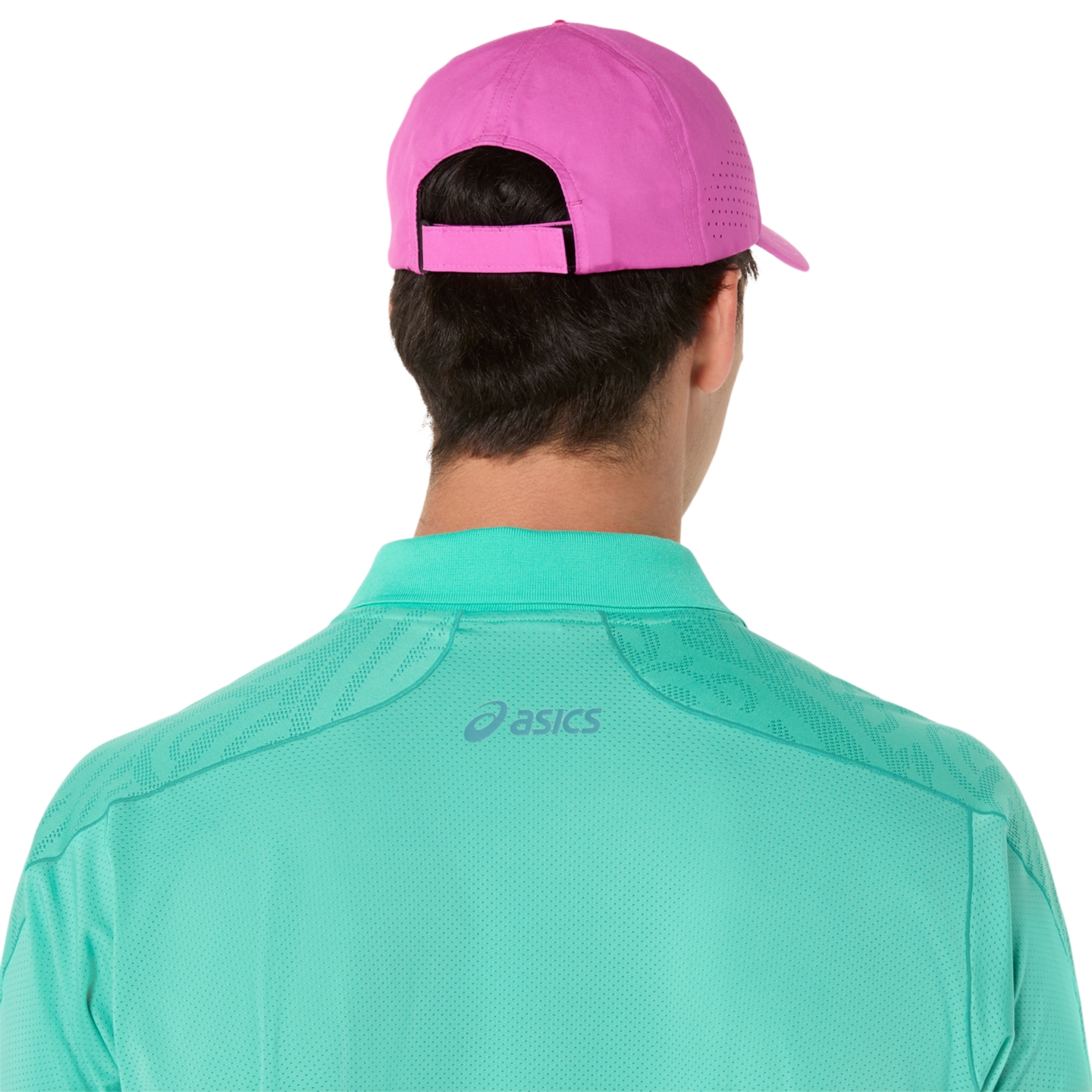 Мужской топ ASICS Match Jacquard Polo Short Sleeve Top, цвет: Зелёный — фото 5
