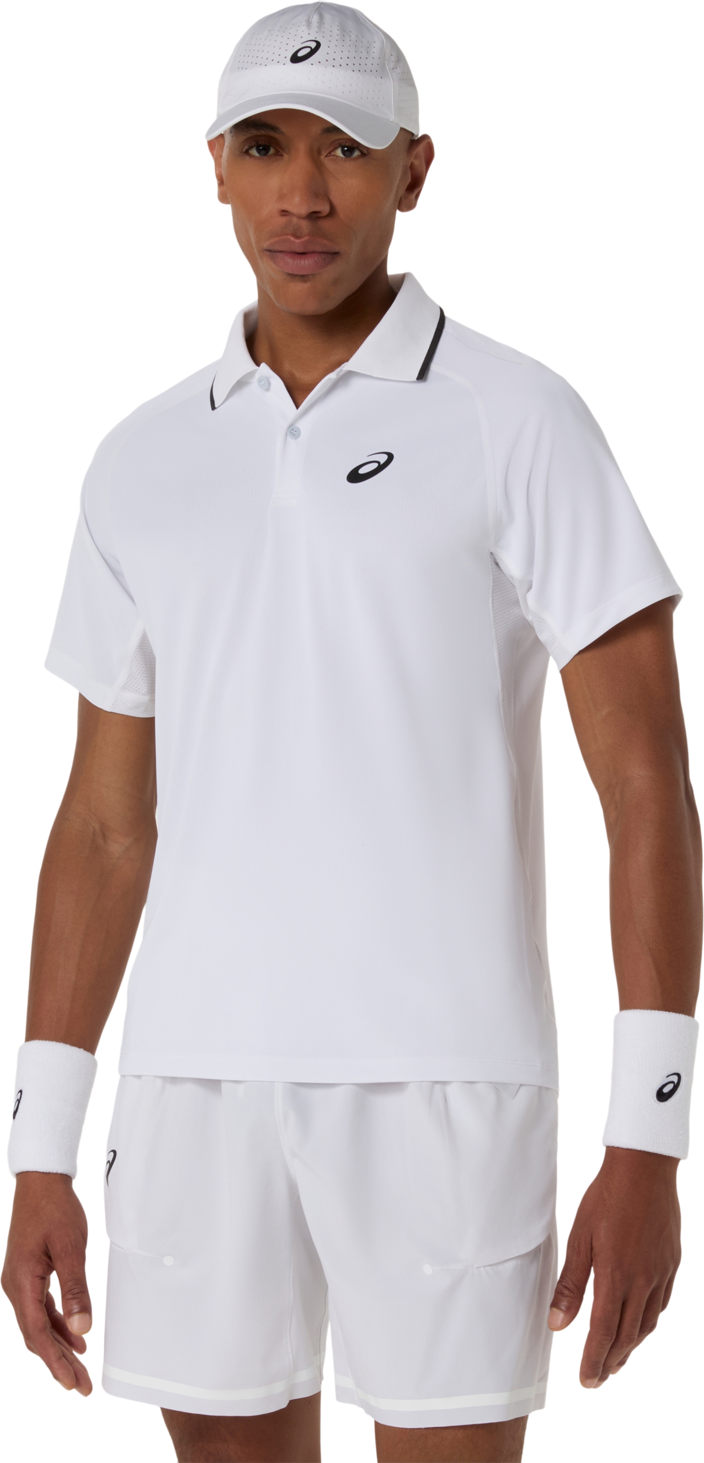 Мужской топ ASICS Match Polo Short Sleeve Top, цвет: Яркий белый — фото 1