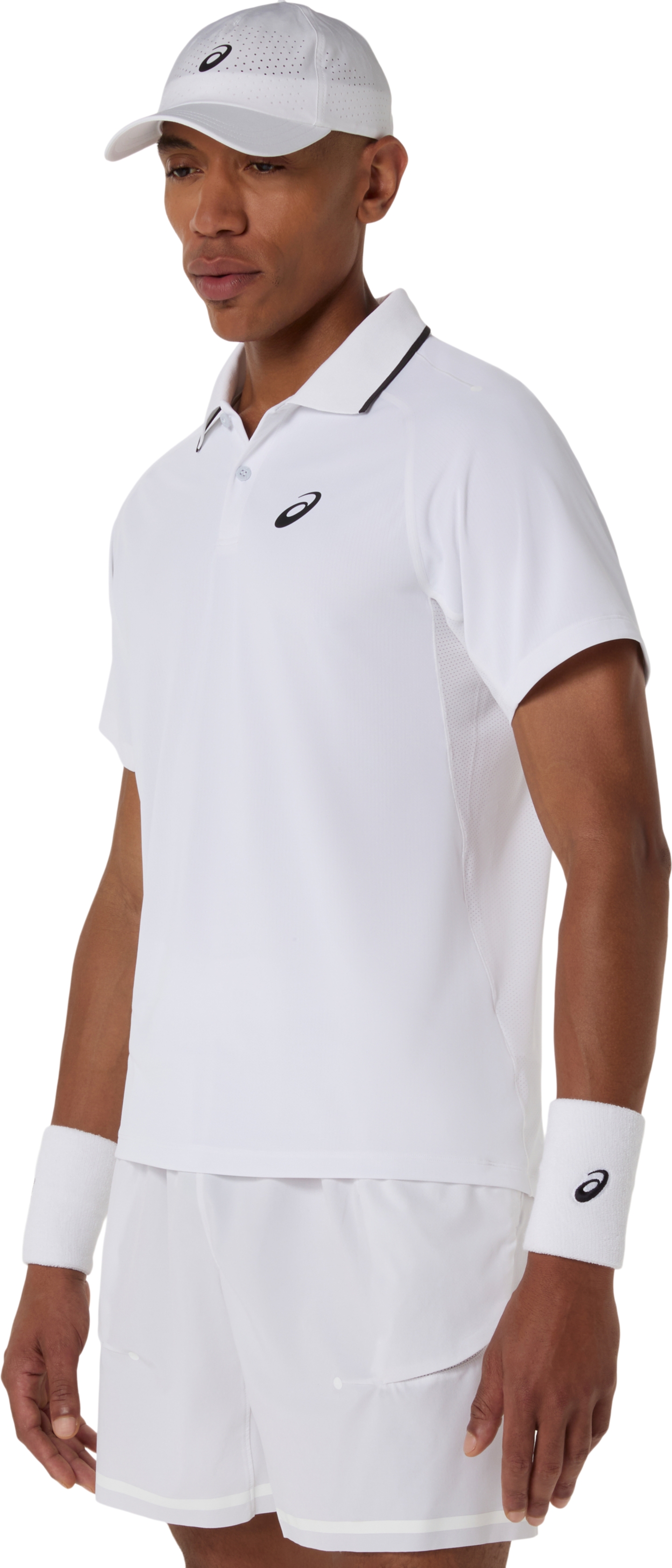 Мужской топ ASICS Match Polo Short Sleeve Top, цвет: Яркий белый — фото 3