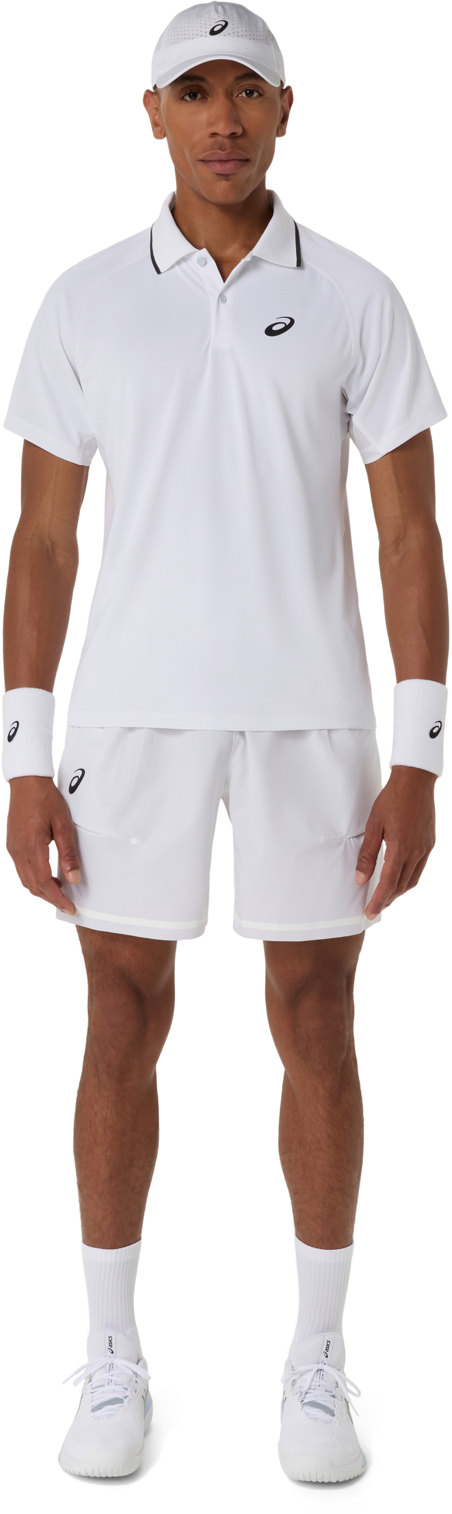 Мужской топ ASICS Match Polo Short Sleeve Top, цвет: Яркий белый — фото 6
