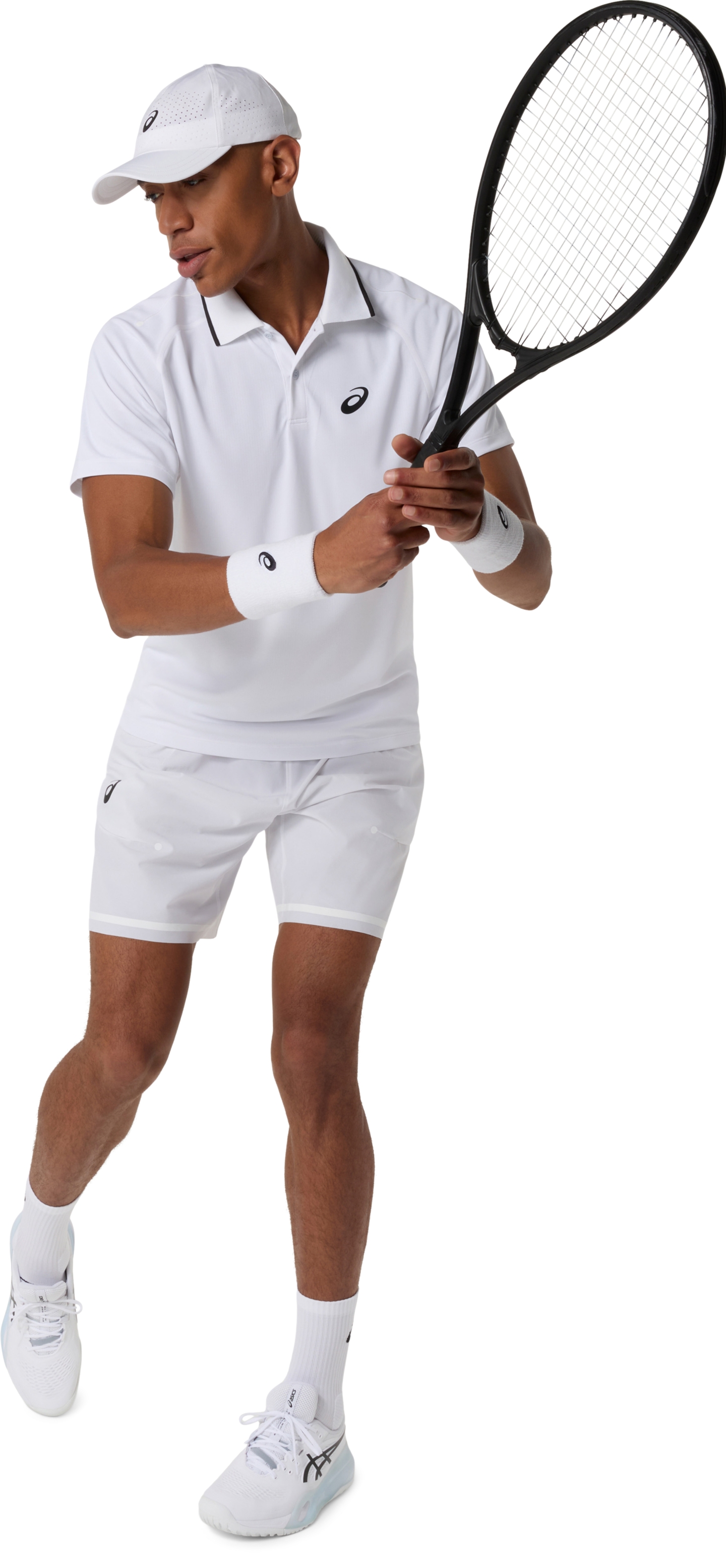 Мужской топ ASICS Match Polo Short Sleeve Top, цвет: Яркий белый — фото 7