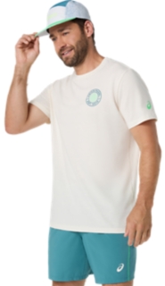PADEL COURT GRAPHIC SS TOP, Cream 3