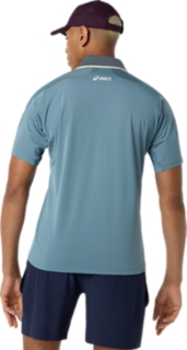 MATCH JACQUARD POLO SHORT SLEEVE TOP, Foggy Teal 2