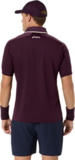 MATCH JACQUARD POLO SHORT SLEEVE TOP, Dark Aubergine 2