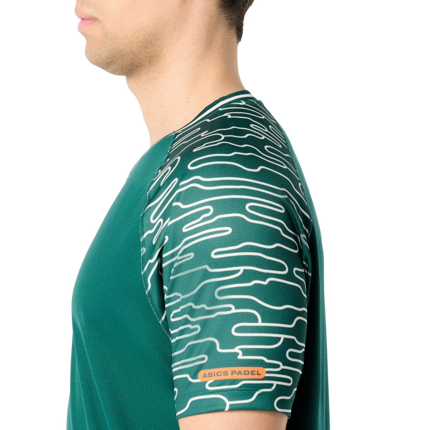 Мужской топ ASICS Padel Court Short Sleeve Top, цвет: Зелёный — фото 5