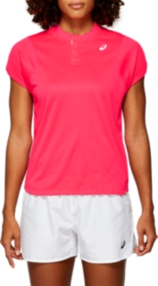 Practice Polo Laser Pink T Shirts Tops ASICS