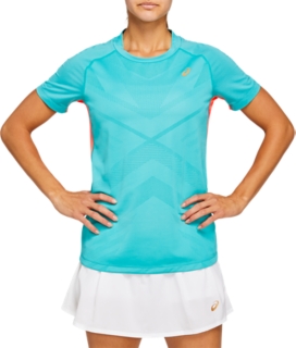 asics t shirt femme cyan