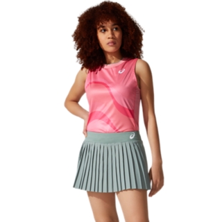 WOMEN'S MATCH PLEATS SKORT, Slate Grey, Dresses & Skirts