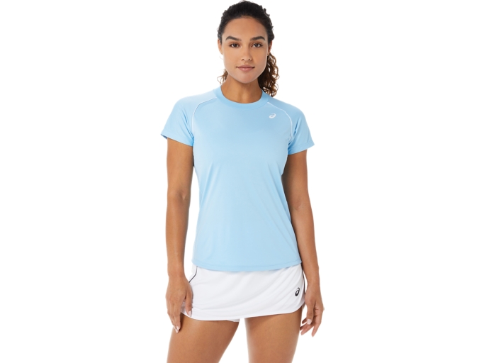 Women's COURT PIPING SHORT SLEEVED TEE Arctic Sky Womens Tennis