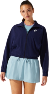 Women's MATCH WOVEN JACKET | Peacoat | Womens Tennis Clothing | ASICS ...