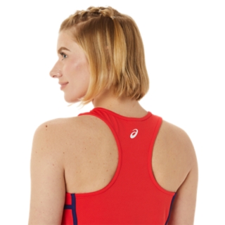 WOMEN'S NEW STRONG 92 TANK, Red Alert/Dive Blue