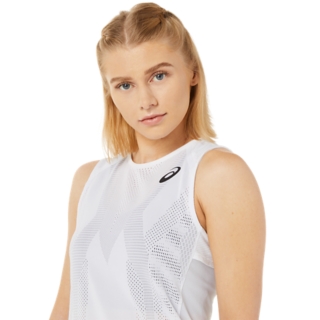  ASICS Women's Ready-Set II Singlet, Brilliant White