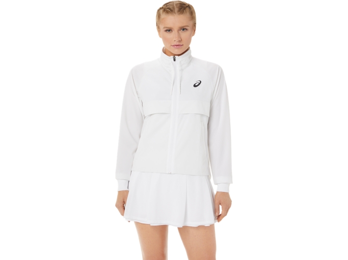 Women's MATCH JACKET Brilliant White Womens Tennis Clothing ASICS