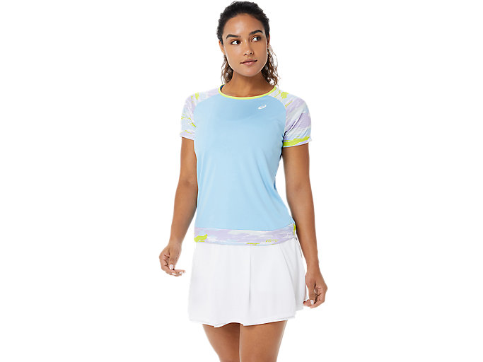 Image 1 of 6 of Women's Arctic Sky WOMEN COURT GRAPHIC SS TOP Women's Sports Short Sleeve Shirts