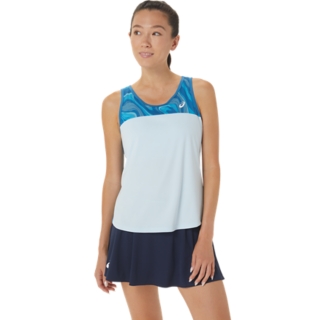 COURT GRAPHIC TANK | Women | Reborn Blue/Sky | Womens Tennis Clothing ...