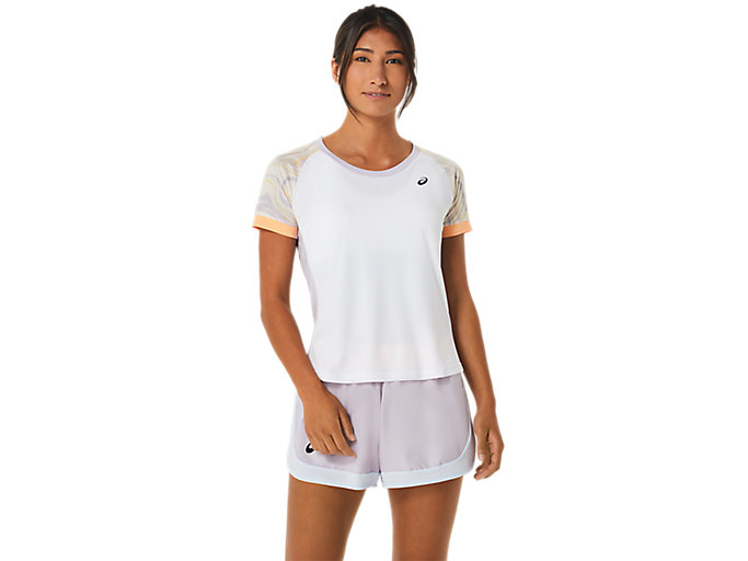Image 1 of 5 of Women's Dusk Violet/Brilliant White WOMEN COURT GPX SS TOP Women's Sports Short Sleeve Shirts