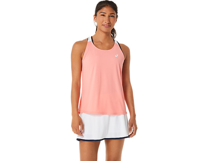 Image 1 of 5 of Women's Guava/Brilliant White COURT TANK Womens Tennis Clothing