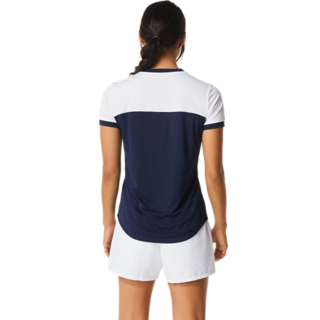 WOMEN COURT SS TOP MIDNIGHT/BRILLIANT WHITE