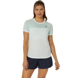 Women's COURT SS TOP, Pale Mint/Pale Blue, T-shirts