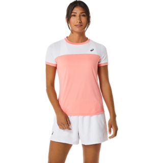 COURT SS TOP Women Guava Brilliant White Camisetas de manga corta para mujer ASICS ES