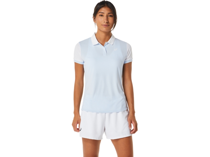 COURT POLOSHIRT Women Soft Sky/Brilliant White Womens Tennis