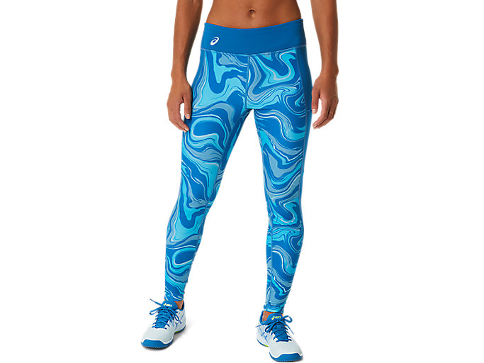 Image 1 of 5 of Women's Reborn Blue GRAPHIC TIGHT Womens Tennis Clothing