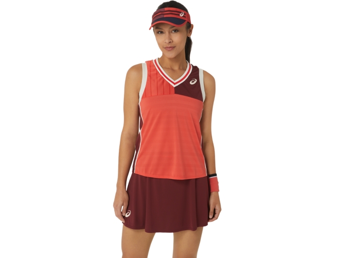 Women's MATCH TANK | Red Snapper | Womens Tennis Clothing | ASICS Australia