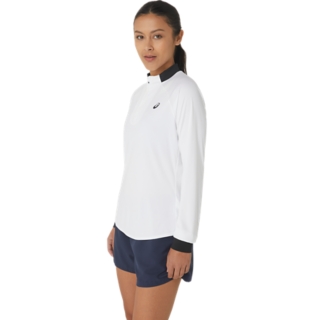 WOMEN COURT LS 1/2 ZIP TOP