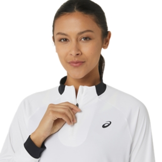 WOMEN COURT LS 1/2 ZIP TOP