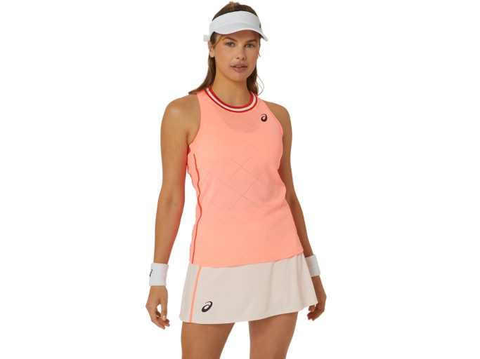 WOMEN'S MATCH ACTIBREEZE TANK | Sun Coral | Sleeveless Shirts | ASICS