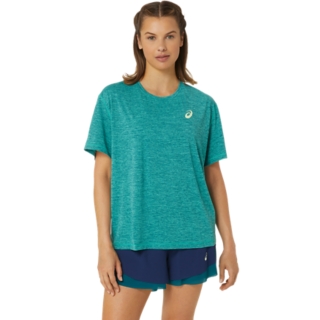 Women's NAGINO TENNIS LOOSE TEE, Aurora Green/Rich Teal, T-shirts de  manga curta