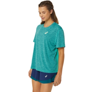 NAGINO TENNIS LOOSE TEE Women Aurora Green Rich Teal Damen Oberteile mit kurzen Armeln ASICS Outlet DE