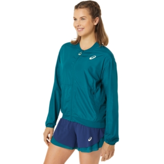 Women's NAGINO TENNIS BOMBER JACKET | Rich Teal | Jackets & Vests 