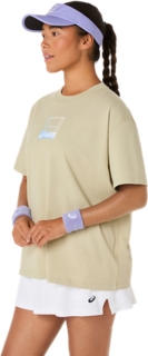 ウイメンズグラフィック半袖シャツ, カーキ 3