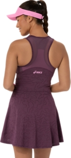 MATCH JACQUARD DRESS, Dark Aubergine 2