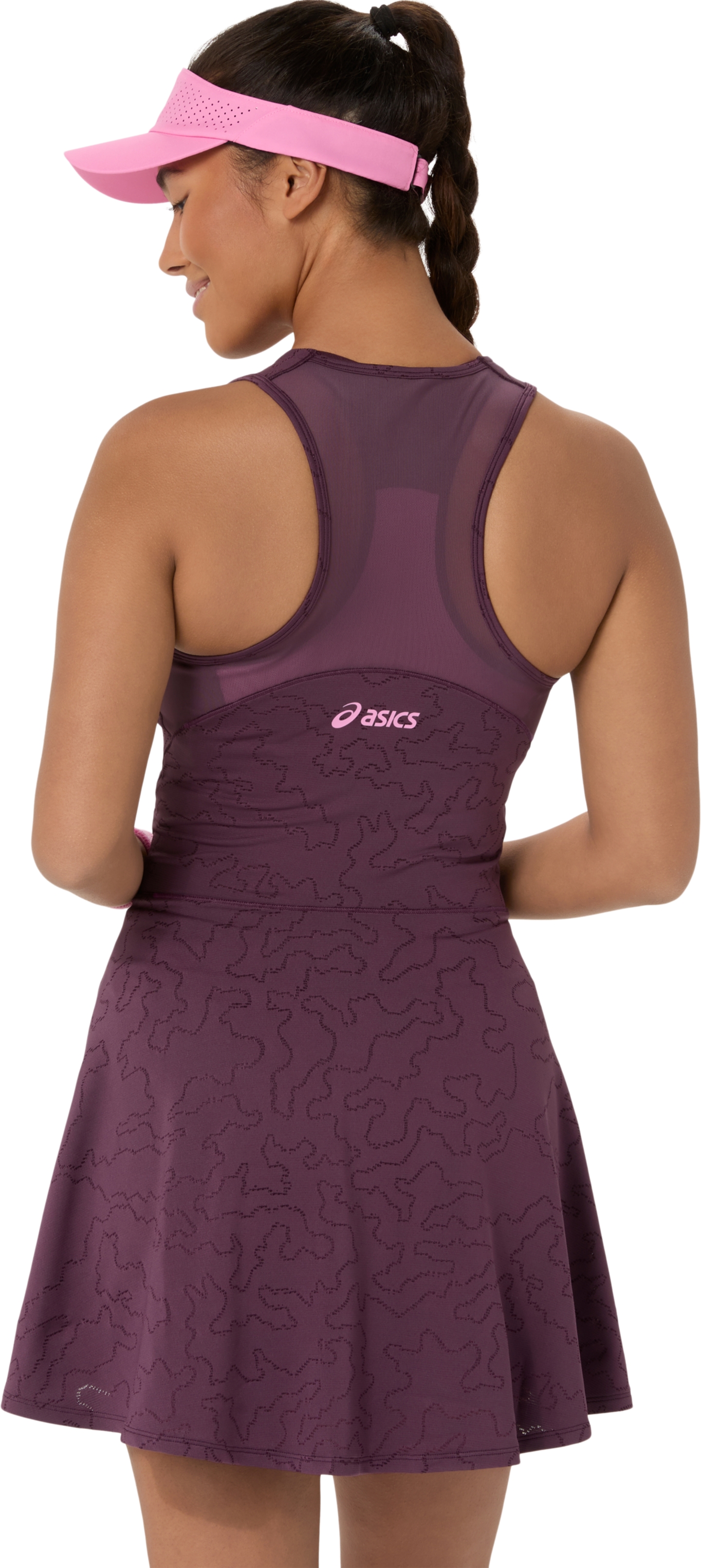 Женское платье ASICS Match Jacquard, цвет: Тёмный баклажановый — фото 2