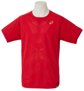 早稲田 テニスオーセンティックシャツ クラッシックレッド メンズ Tシャツ ポロシャツ Asics