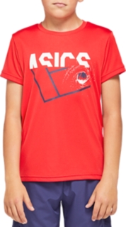 asics t shirt junior orange