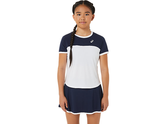 Image 1 of 5 of Kids Brilliant White/Midnight TENNIS SS TOP Kids' Tops