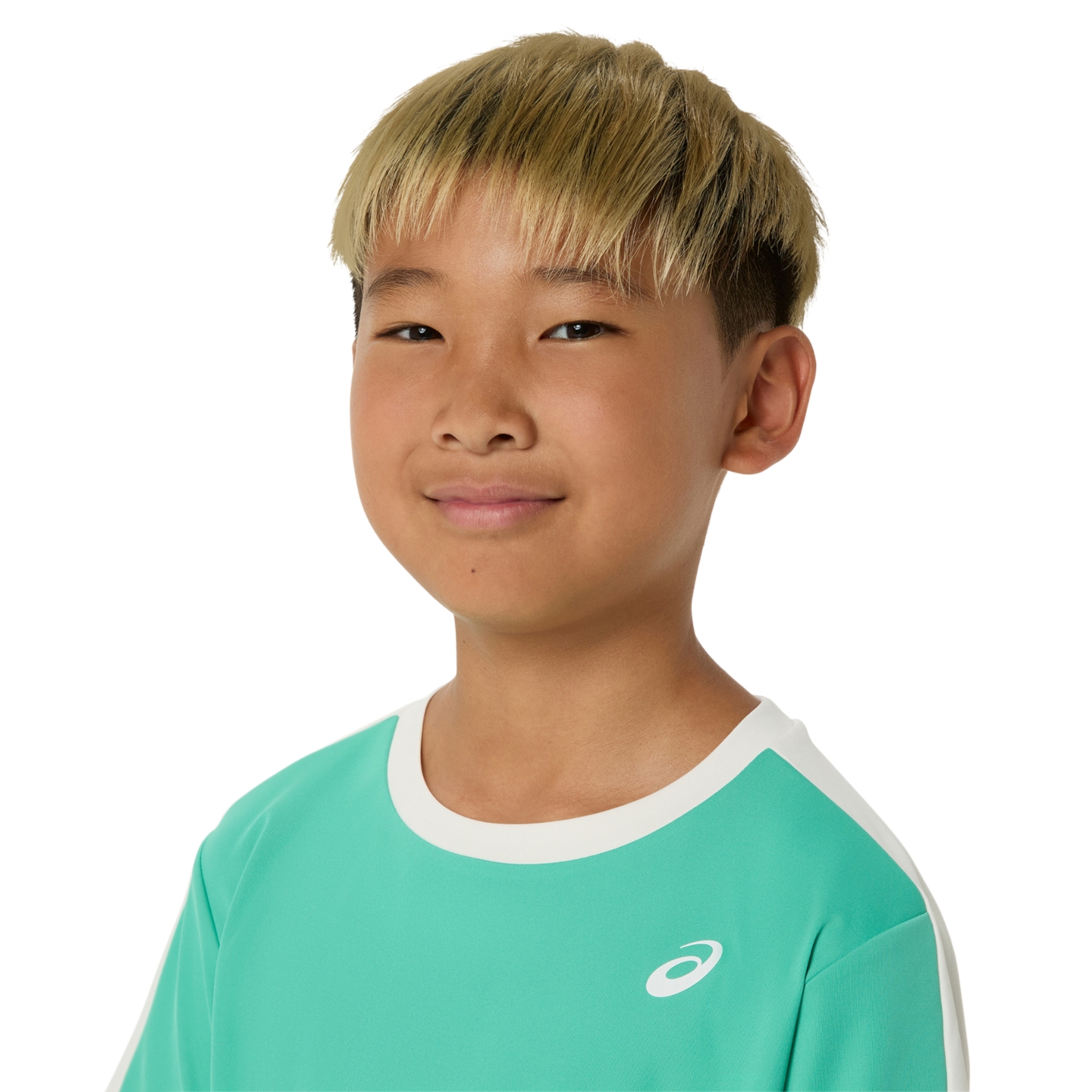 Топ ASICS Tennis Short Sleeve для мальчиков, цвет: Зелёный — фото 3
