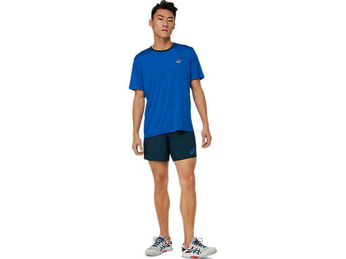Image 1 of 8 of Men's Asics Blue/French Blue VOLLEY CORE SET M Men's Sports Short Sleeve Shirts