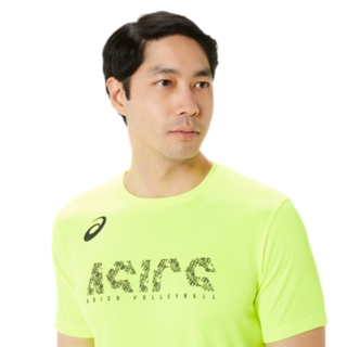 ドライプリント半袖シャツ | フラッシュイエロー×パフォーマンスブラック | メンズ Tシャツ・ポロシャツ【ASICS公式通販】