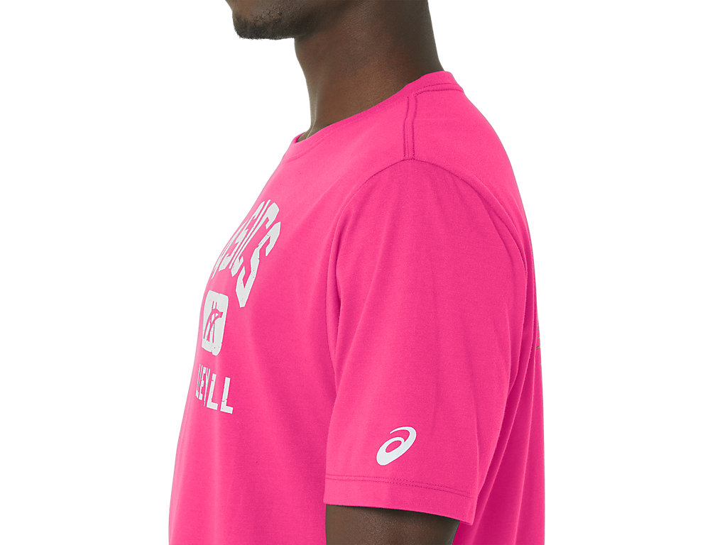 UNISEX ASICS VOLLEYBALL GRAPHIC TEE | Hot Pink | Unisex Short Sleeve Shirts  | ASICS