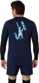 プラクティス半袖シャツ(背面プリント), ミッドナイト 2